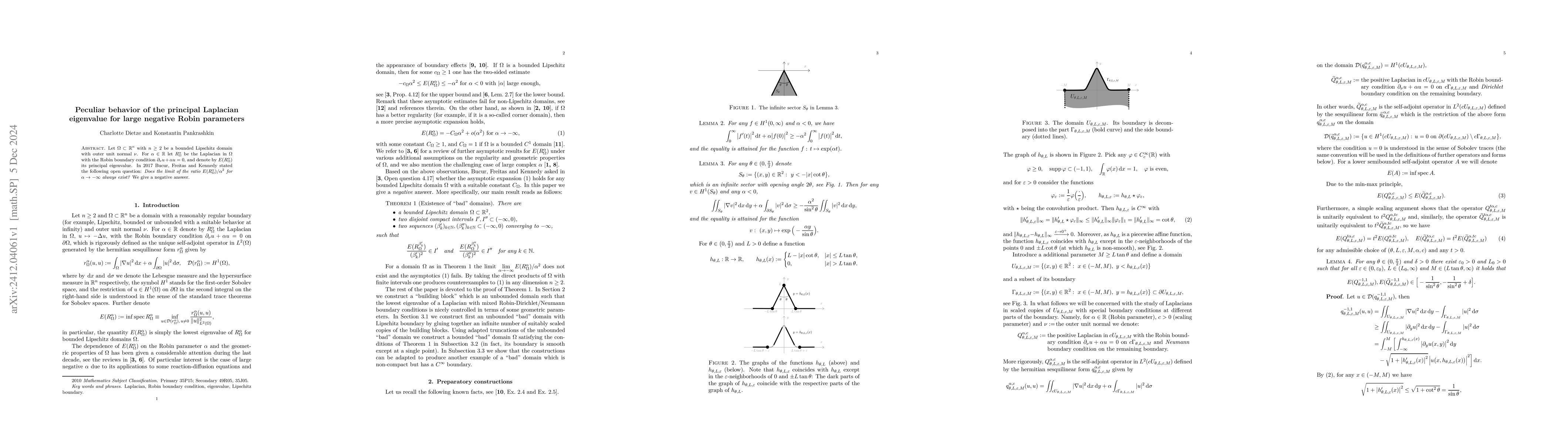 Thumbnail for Peculiar behavior of the principal Laplacian eigenvalue for large
  negative Robin parameters