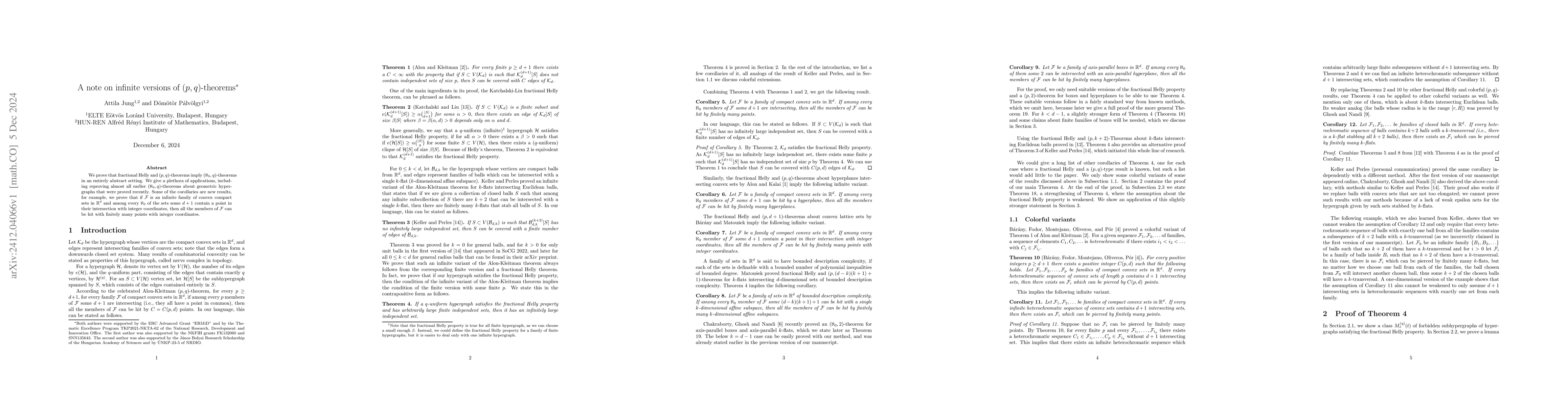 Thumbnail for A note on infinite versions of $(p,q)$-theorems
