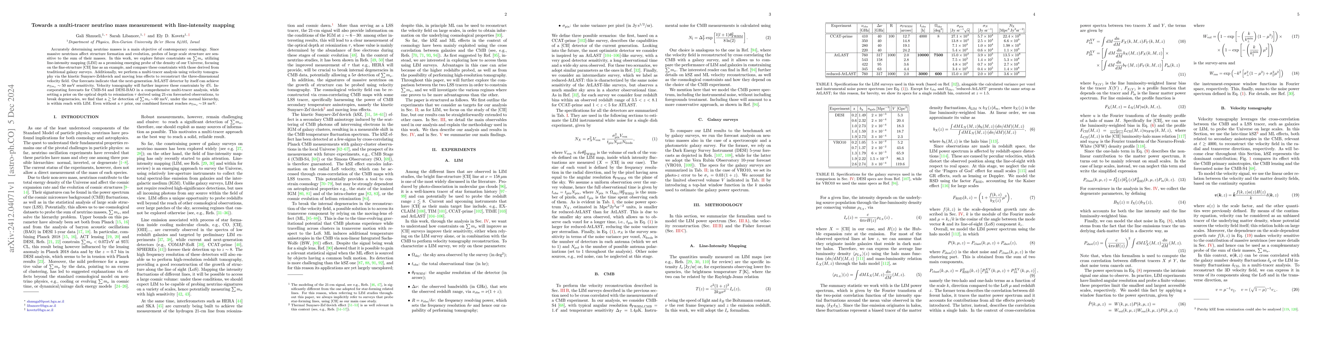 Thumbnail for Towards a multi-tracer neutrino mass measurement with line-intensity
  mapping