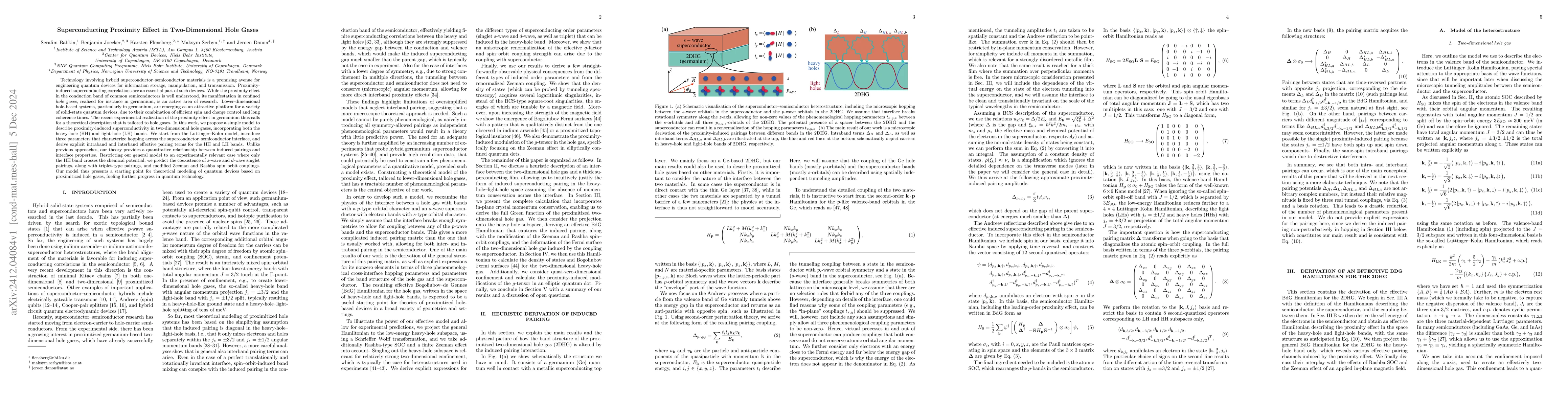 Thumbnail for Superconducting Proximity Effect in Two-Dimensional Hole Gases