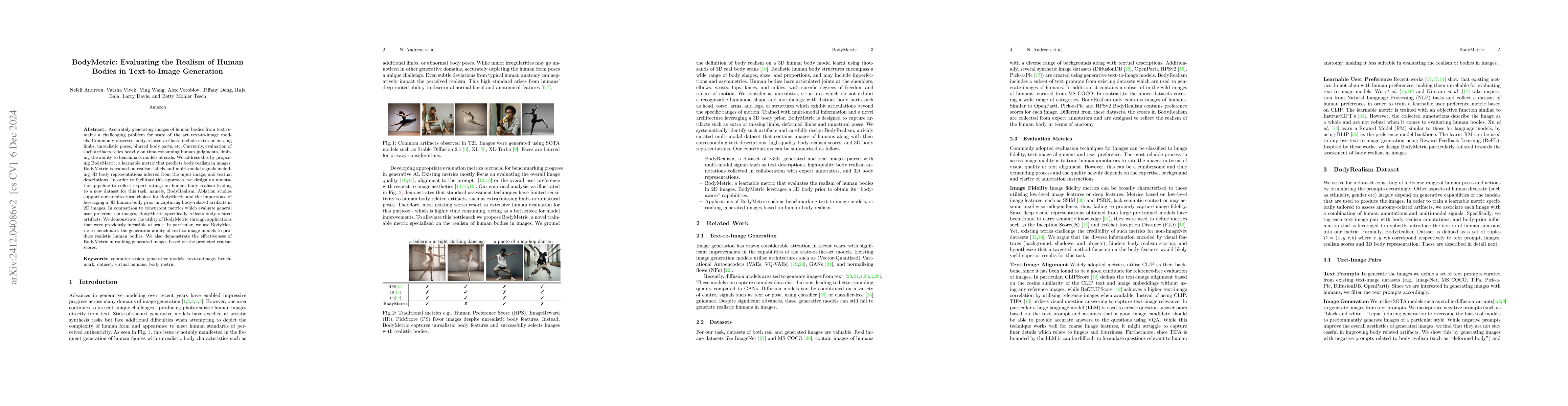 Thumbnail for BodyMetric: Evaluating the Realism of HumanBodies in Text-to-Image
  Generation
