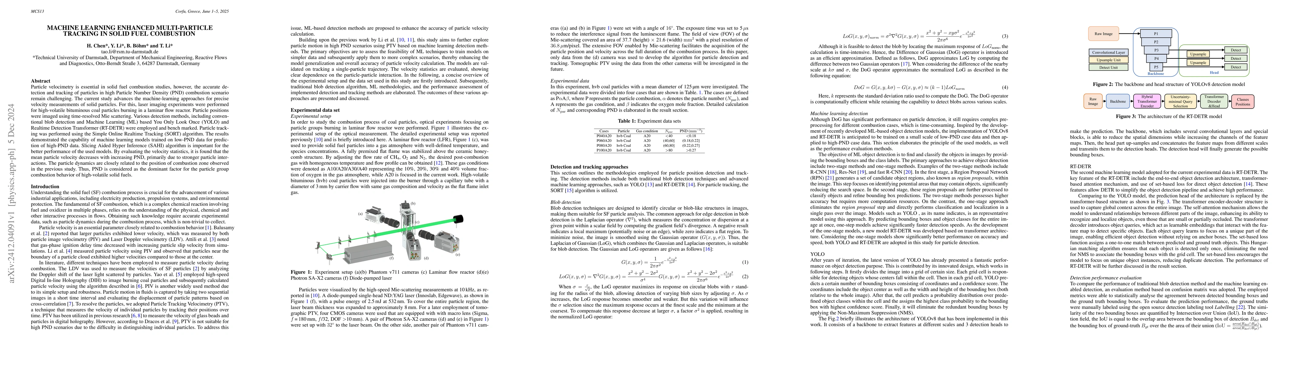 Thumbnail for Machine learning enhanced multi-particle tracking in solid fuel
  combustion