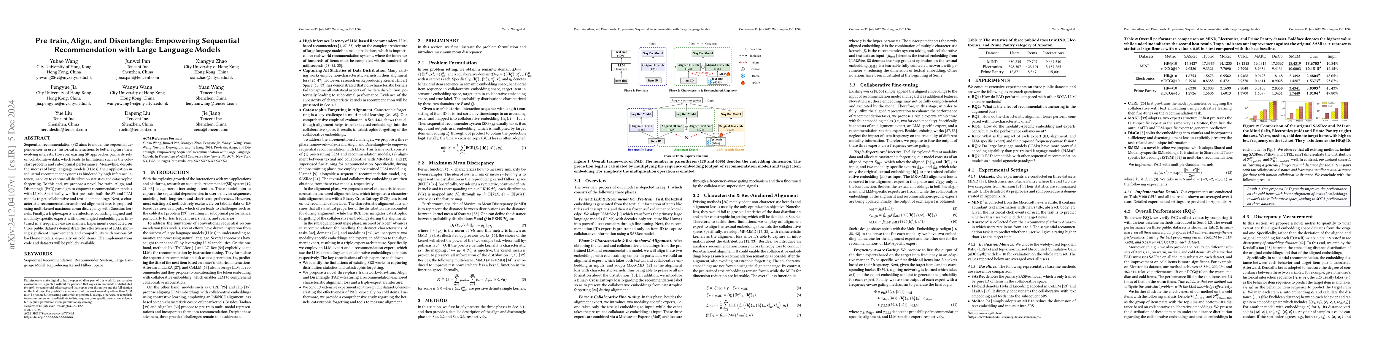 Thumbnail for Pre-train, Align, and Disentangle: Empowering Sequential Recommendation
  with Large Language Models