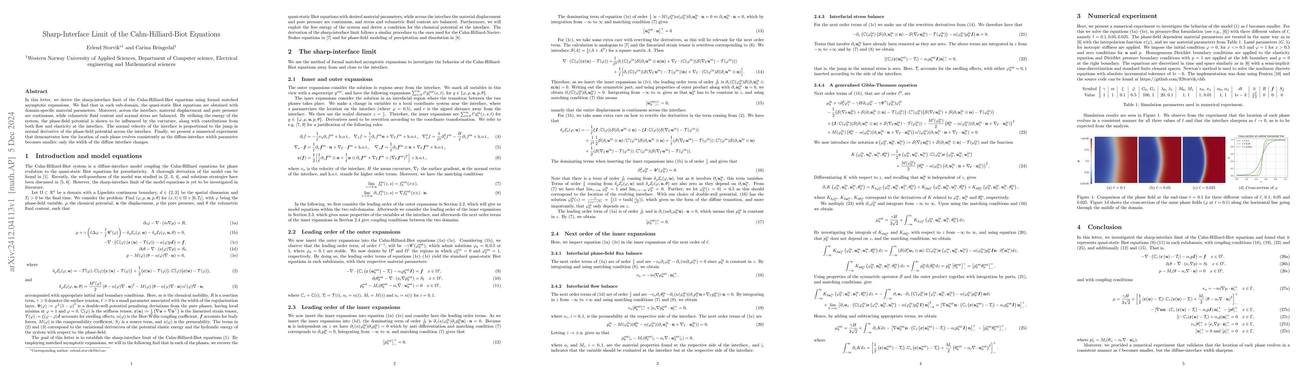 Thumbnail for Sharp-Interface Limit of the Cahn-Hilliard-Biot Equations