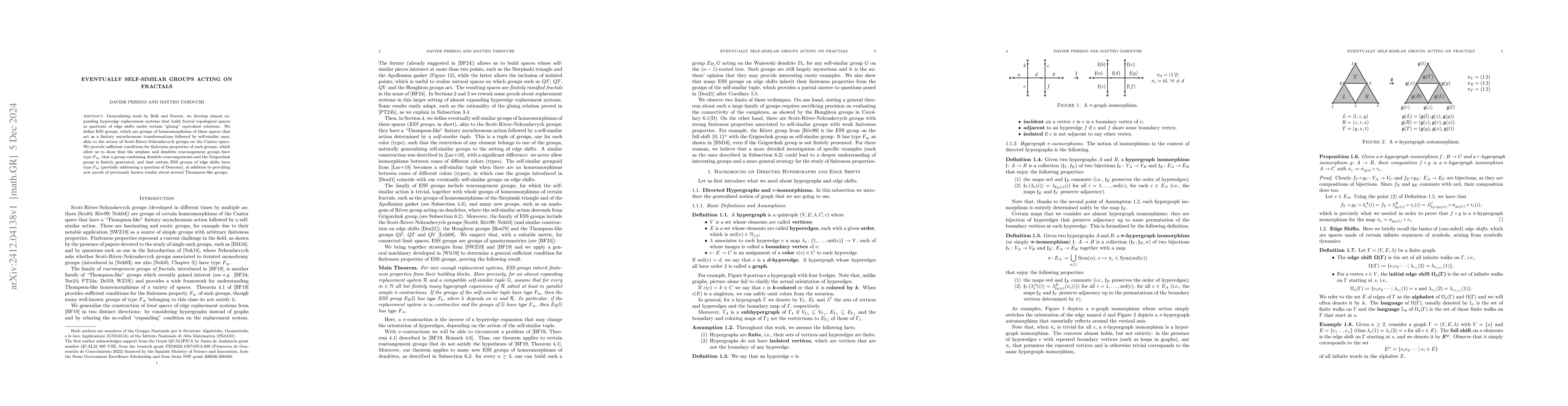 Thumbnail for Eventually Self-Similar Groups acting on Fractals