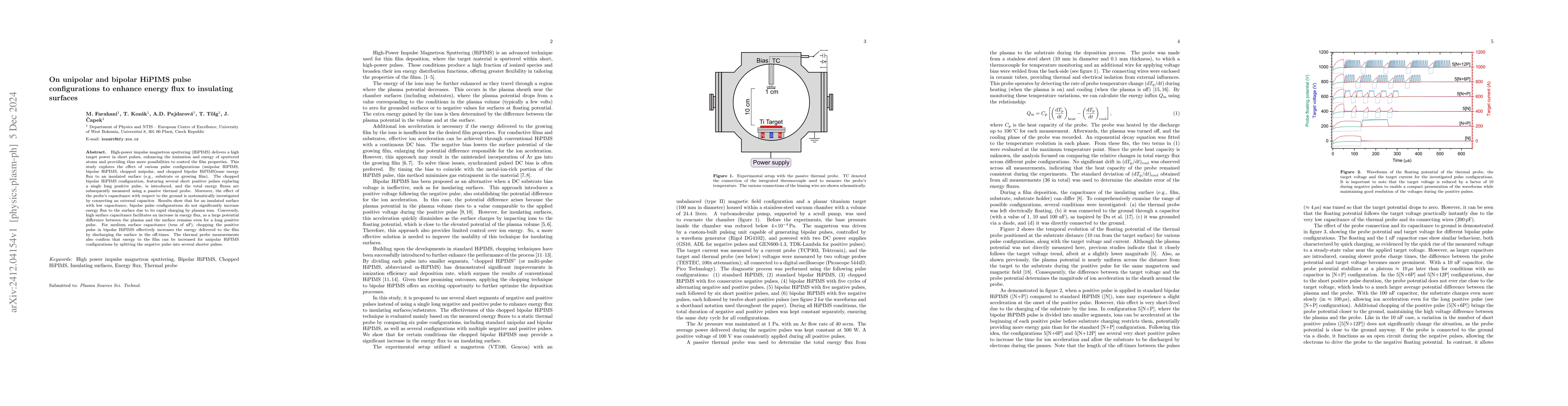Thumbnail for On unipolar and bipolar HiPIMS pulse configurations to enhance energy
  flux to insulating surfaces