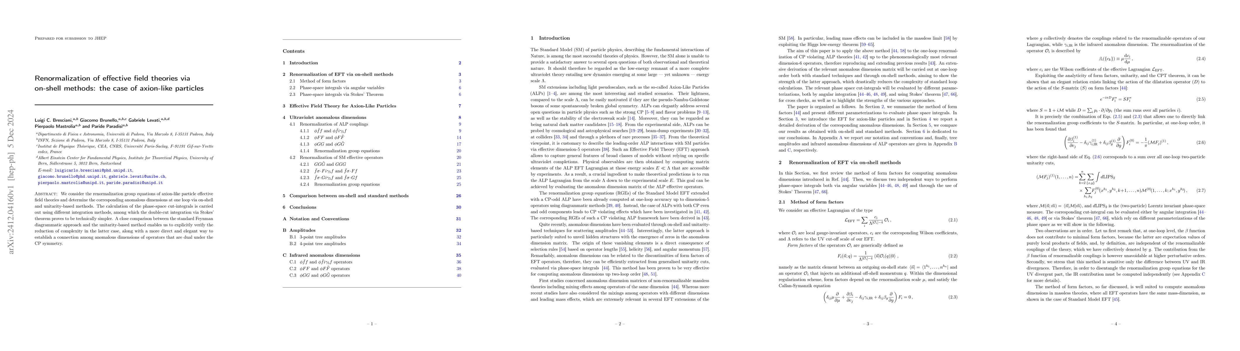 Thumbnail for Renormalization of effective field theories via on-shell methods: the
  case of axion-like particles