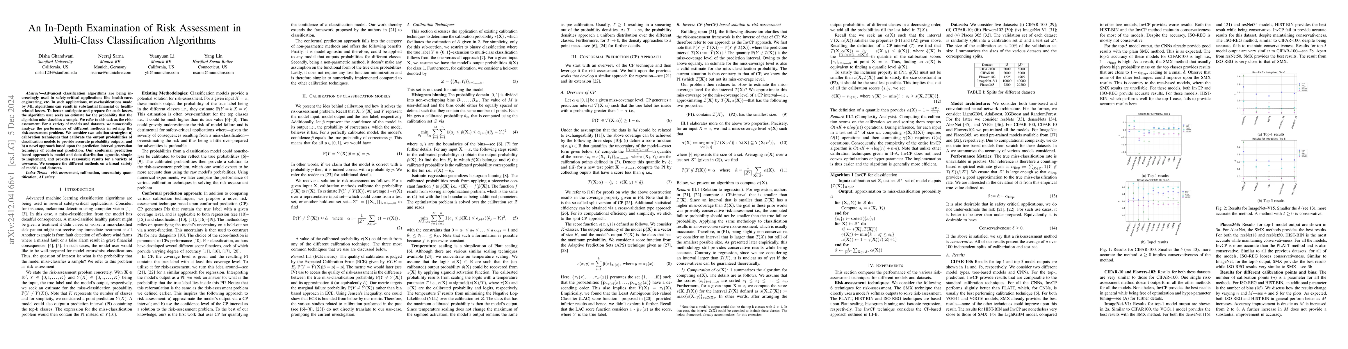 Thumbnail for An In-Depth Examination of Risk Assessment in Multi-Class Classification
  Algorithms