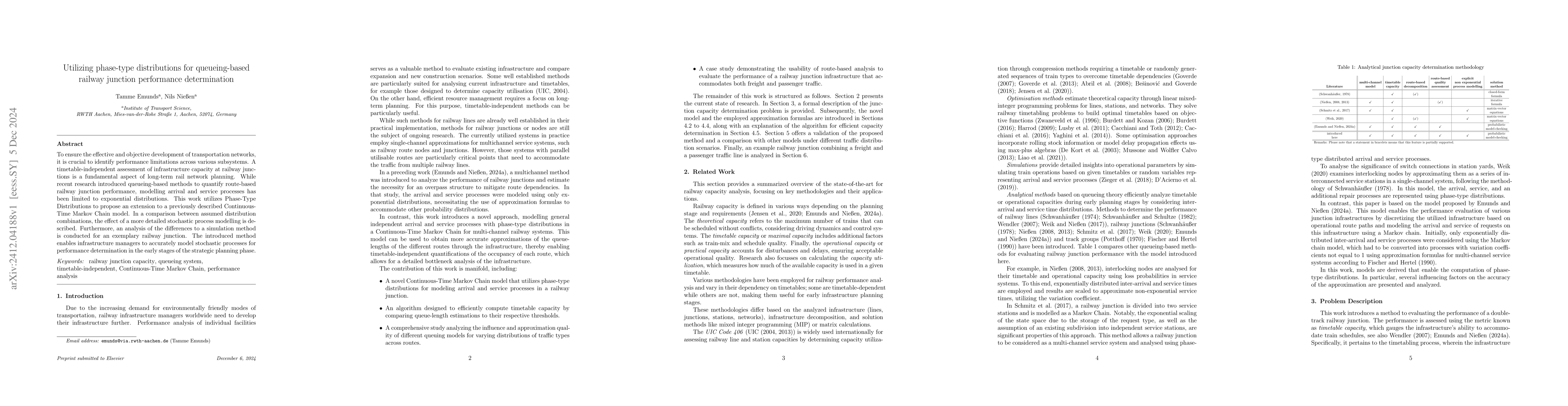 Thumbnail for Utilizing phase-type distributions for queueing-based railway junction
  performance determination