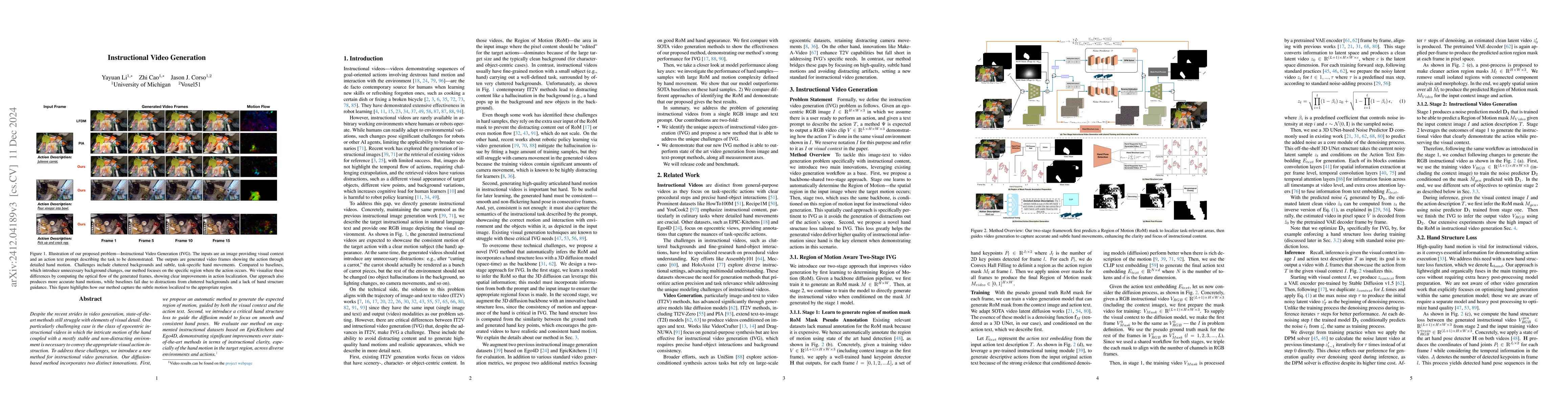 Thumbnail for Instructional Video Generation