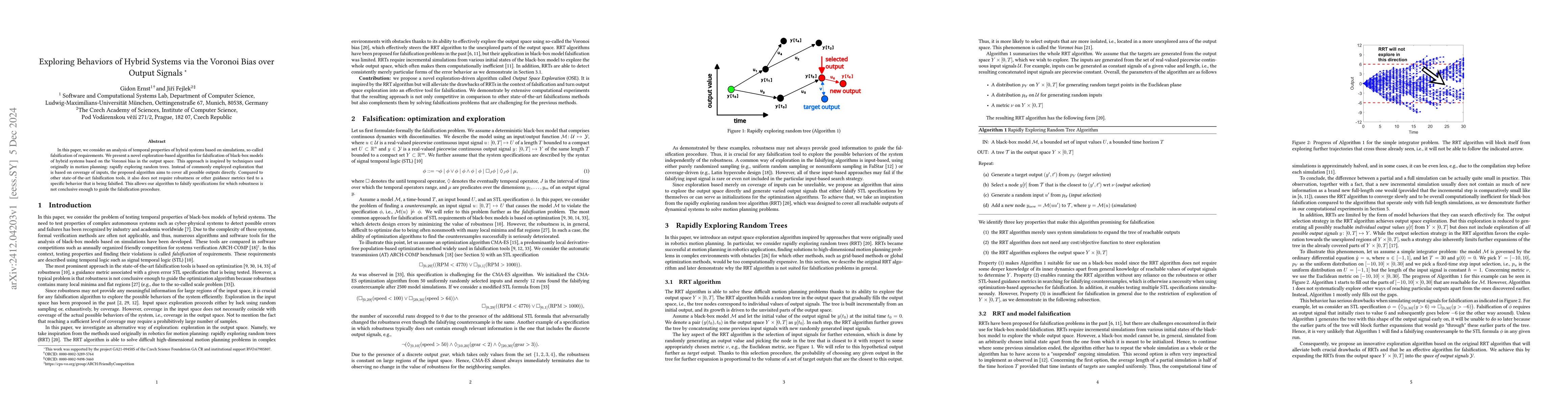Thumbnail for Exploring Behaviors of Hybrid Systems via the Voronoi Bias over Output
  Signals