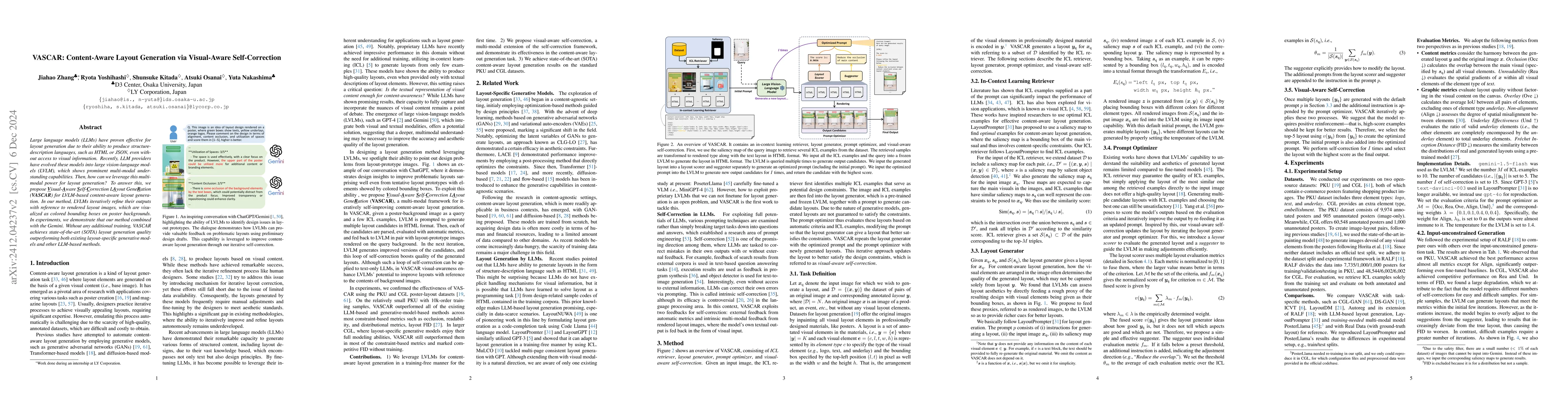 Thumbnail for VASCAR: Content-Aware Layout Generation via Visual-Aware Self-Correction