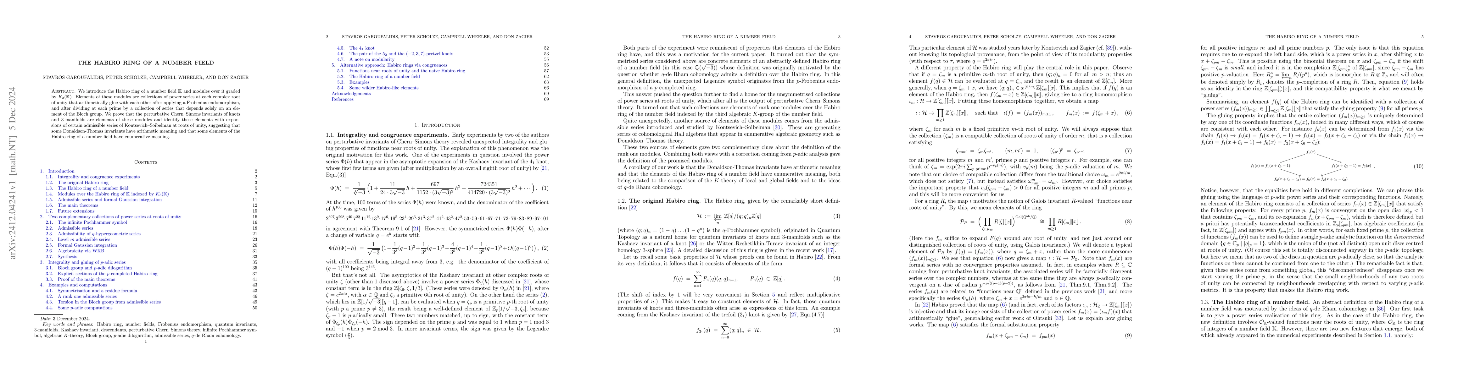 Thumbnail for The Habiro ring of a number field