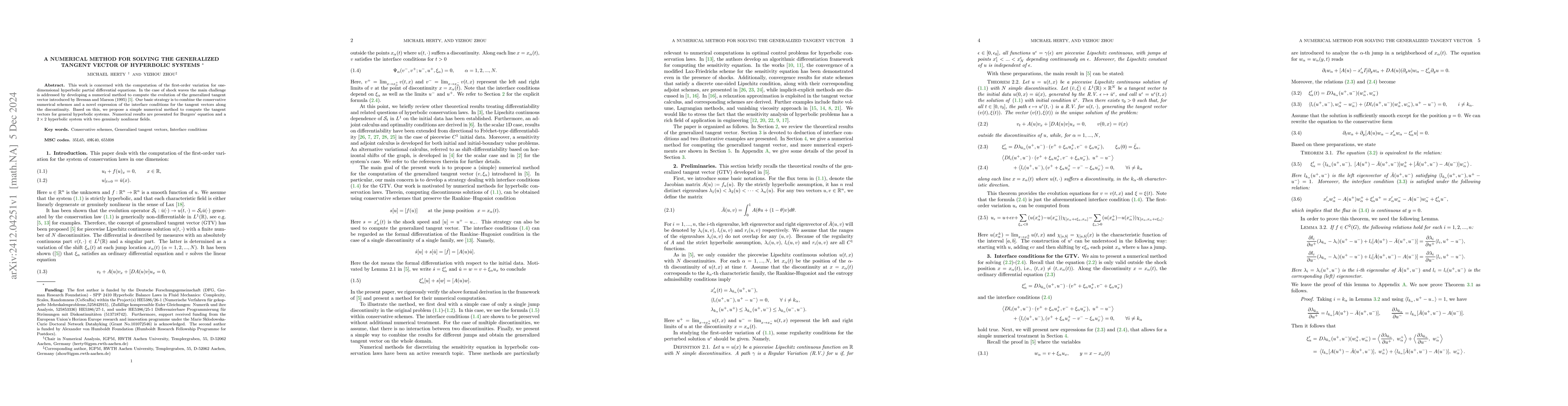Thumbnail for A numerical method for solving the generalized tangent vector of
  hyperbolic systems