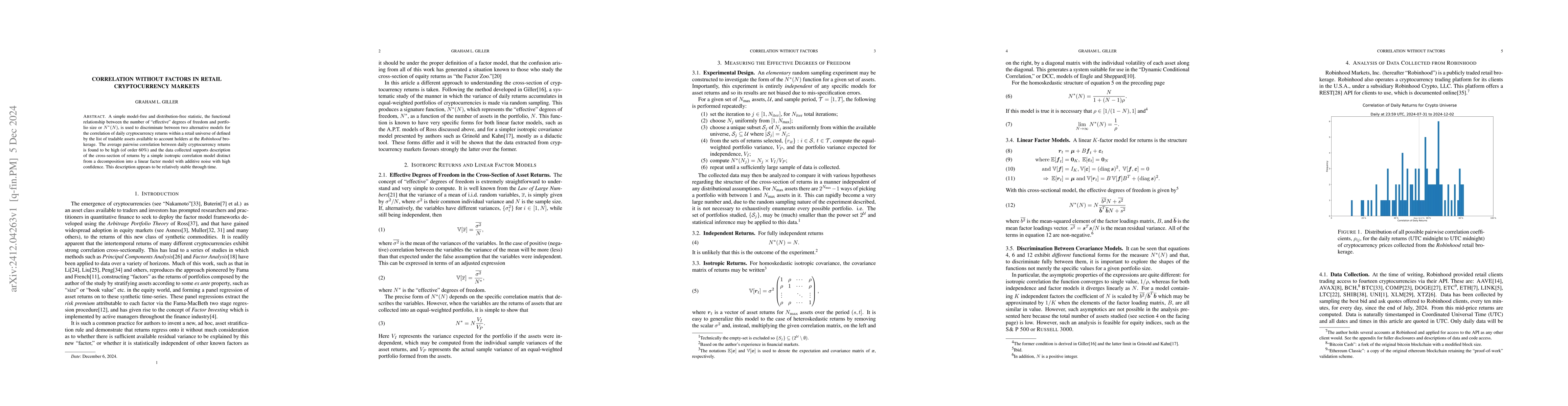 Thumbnail for Correlation without Factors in Retail Cryptocurrency Markets