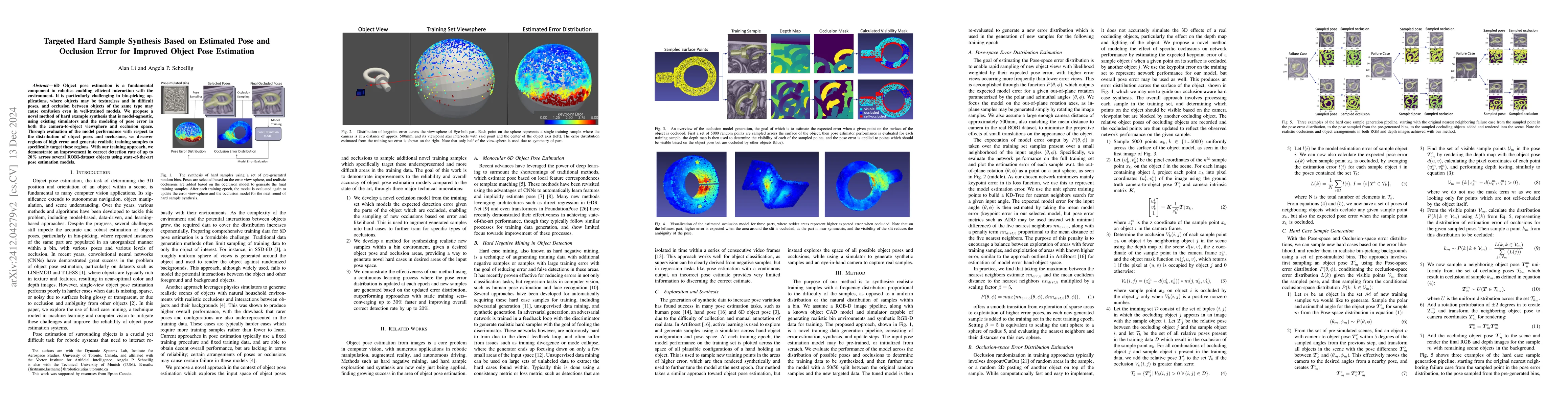 Thumbnail for Targeted Hard Sample Synthesis Based on Estimated Pose and Occlusion
  Error for Improved Object Pose Estimation