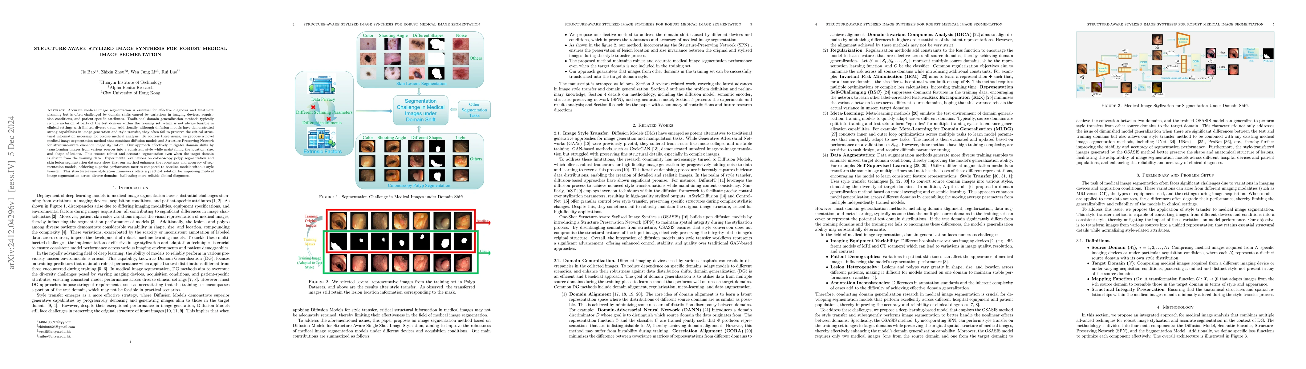 Thumbnail for Structure-Aware Stylized Image Synthesis for Robust Medical Image
  Segmentation