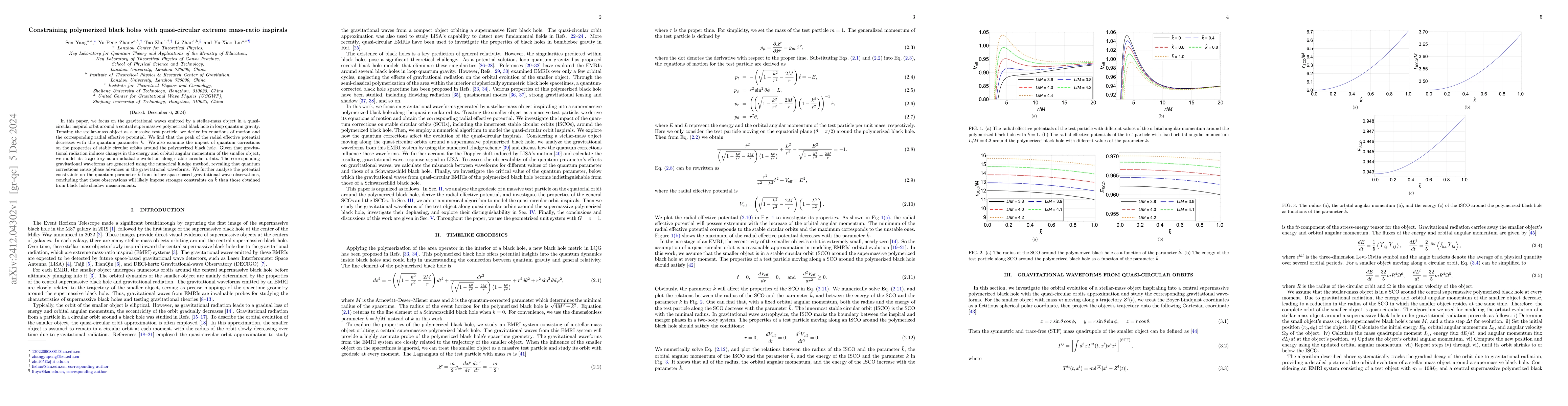 Thumbnail for Constraining polymerized black holes with quasi-circular extreme
  mass-ratio inspirals