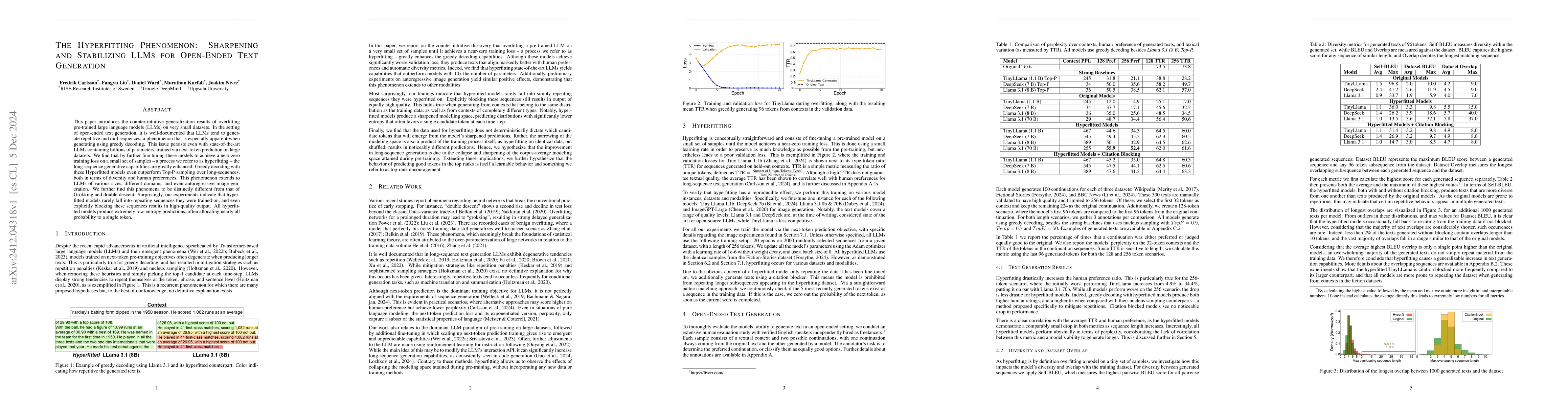 Thumbnail for The Hyperfitting Phenomenon: Sharpening and Stabilizing LLMs for
  Open-Ended Text Generation