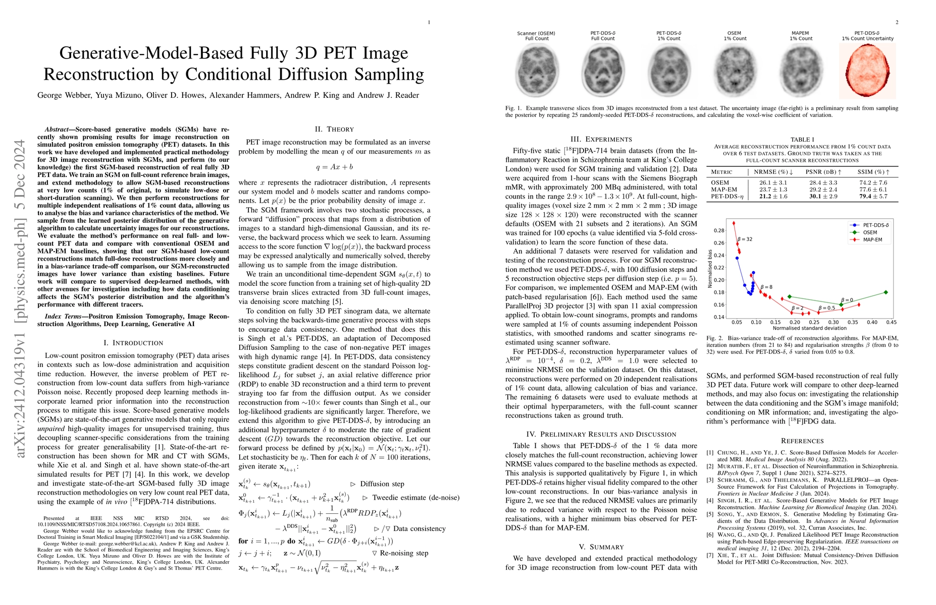 Thumbnail for Generative-Model-Based Fully 3D PET Image Reconstruction by Conditional
  Diffusion Sampling