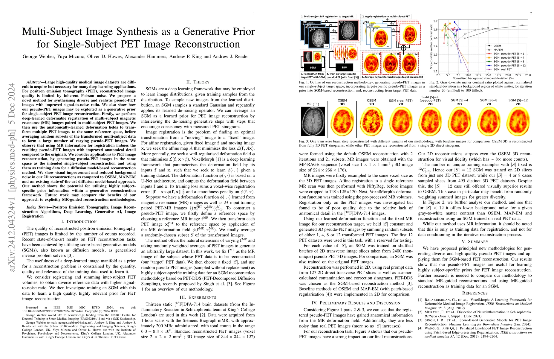 Thumbnail for Multi-Subject Image Synthesis as a Generative Prior for Single-Subject
  PET Image Reconstruction