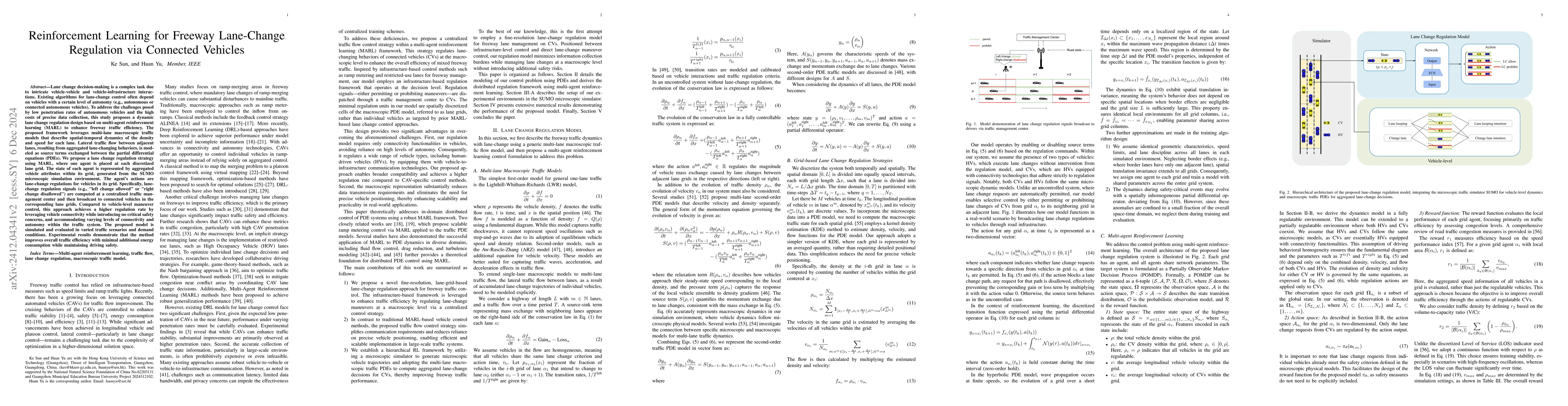 Thumbnail for Reinforcement Learning for Freeway Lane-Change Regulation via Connected
  Vehicles