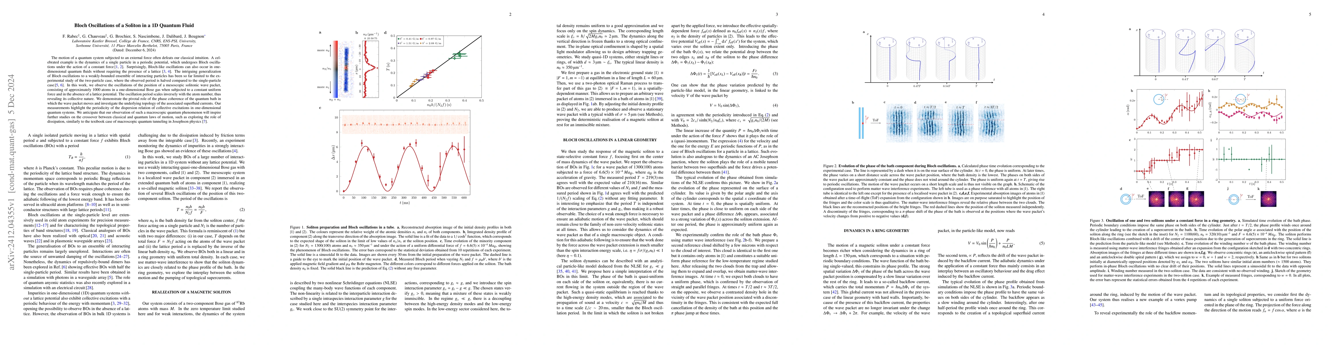 Thumbnail for Bloch Oscillations of a Soliton in a 1D Quantum Fluid