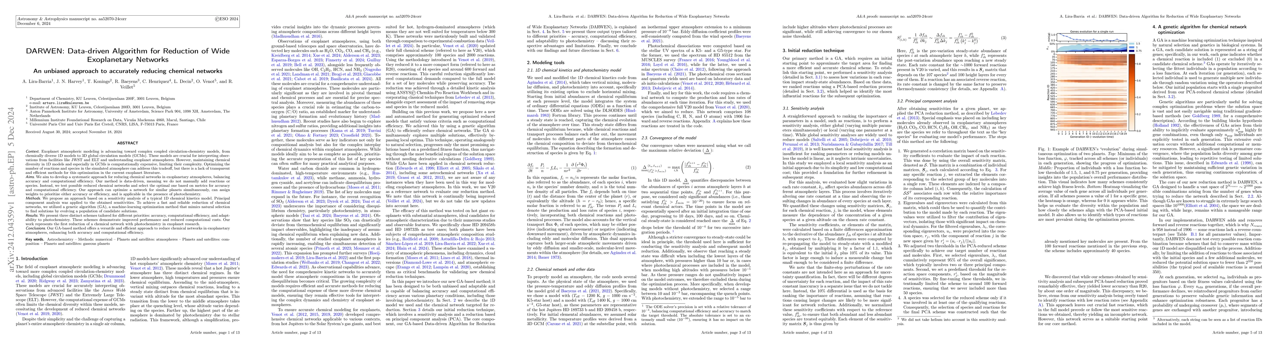 Thumbnail for DARWEN: Data-driven Algorithm for Reduction of Wide Exoplanetary
  Networks