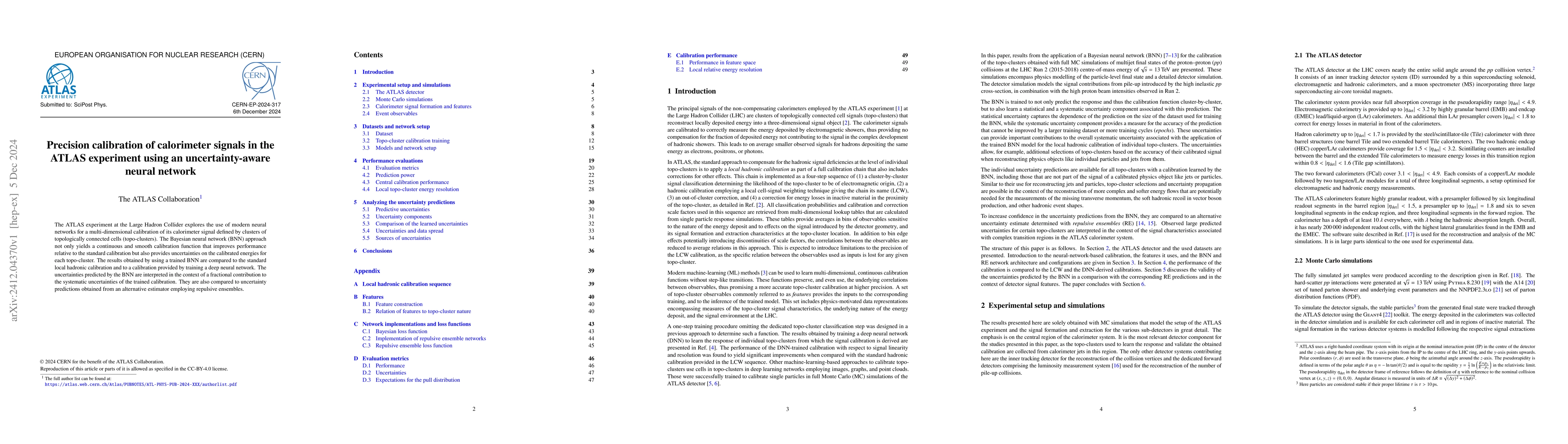 Thumbnail for Precision calibration of calorimeter signals in the ATLAS experiment
  using an uncertainty-aware neural network