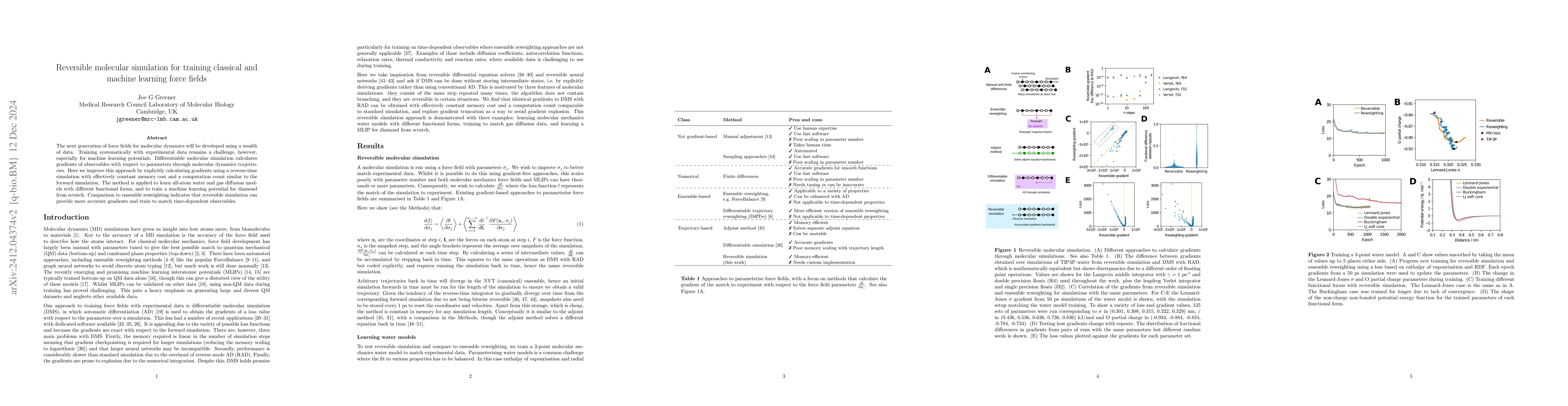 Thumbnail for Reversible molecular simulation for training classical and machine
  learning force fields