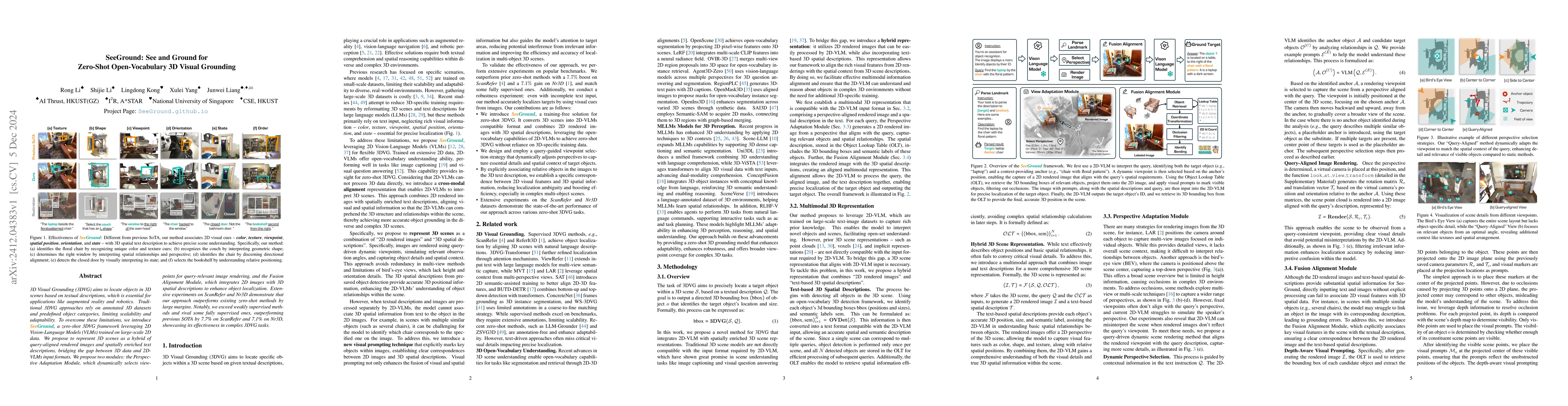 Thumbnail for SeeGround: See and Ground for Zero-Shot Open-Vocabulary 3D Visual
  Grounding