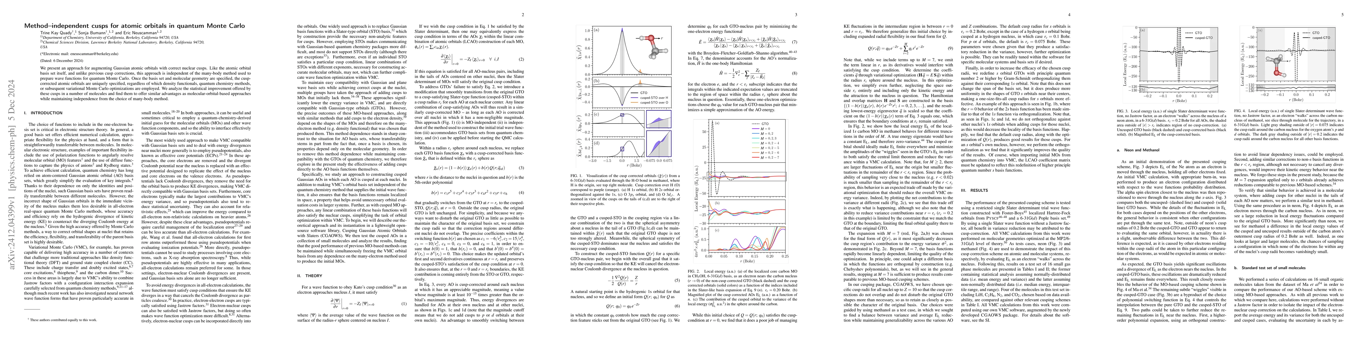 Thumbnail for Method-independent cusps for atomic orbitals in quantum Monte Carlo