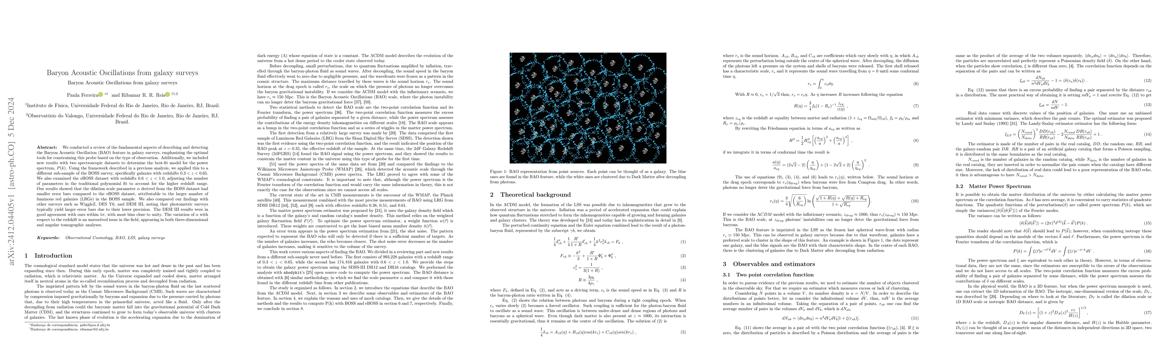 Thumbnail for Baryon Acoustic Oscillations from galaxy surveys