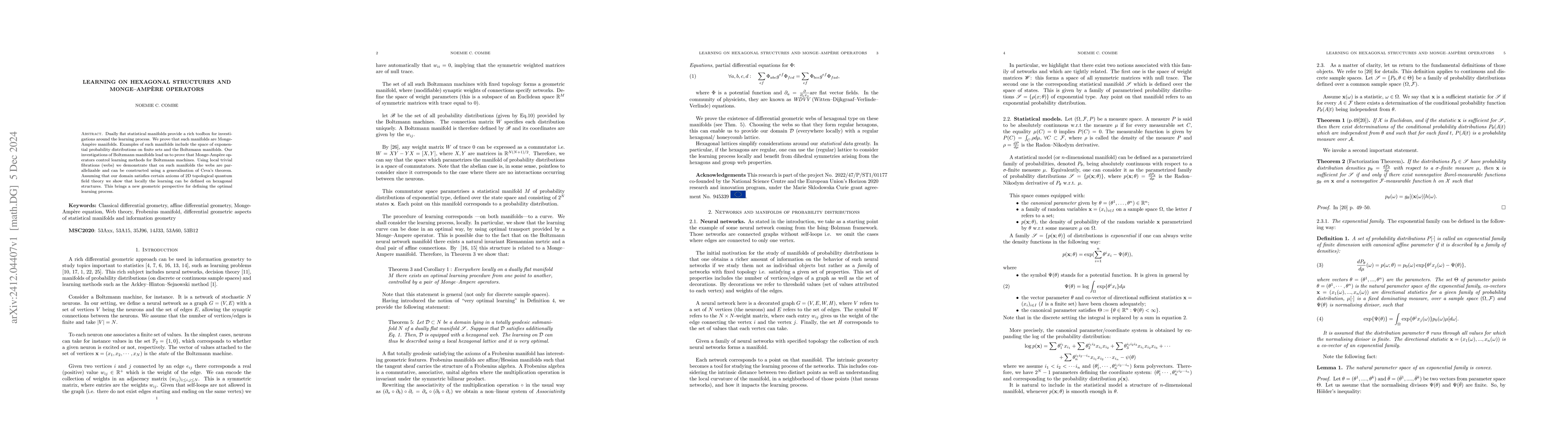 Thumbnail for Learning on hexagonal structures and Monge-Ampère operators