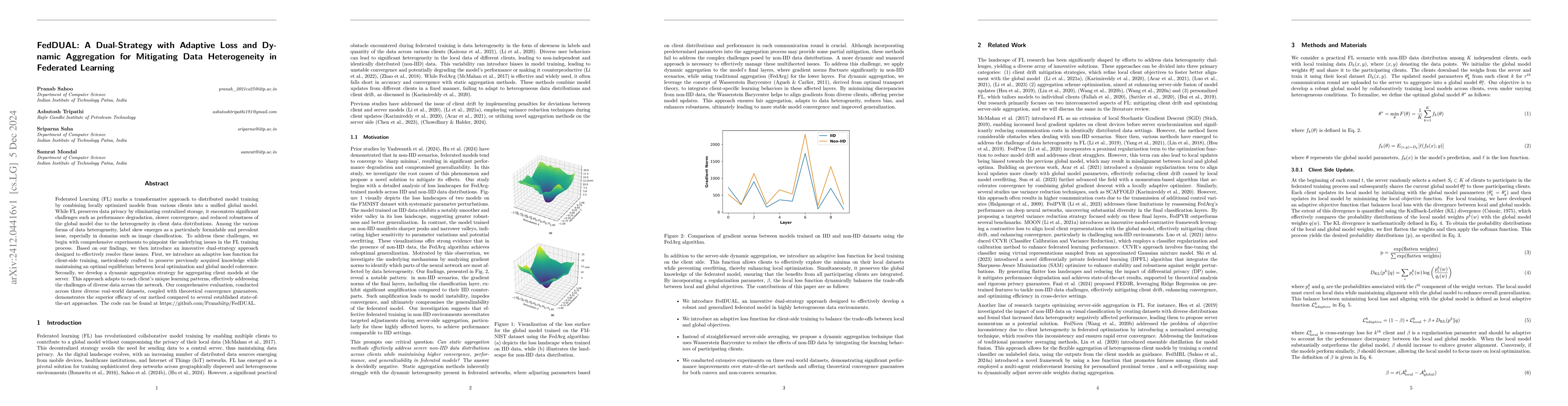 Thumbnail for FedDUAL: A Dual-Strategy with Adaptive Loss and Dynamic Aggregation for
  Mitigating Data Heterogeneity in Federated Learning