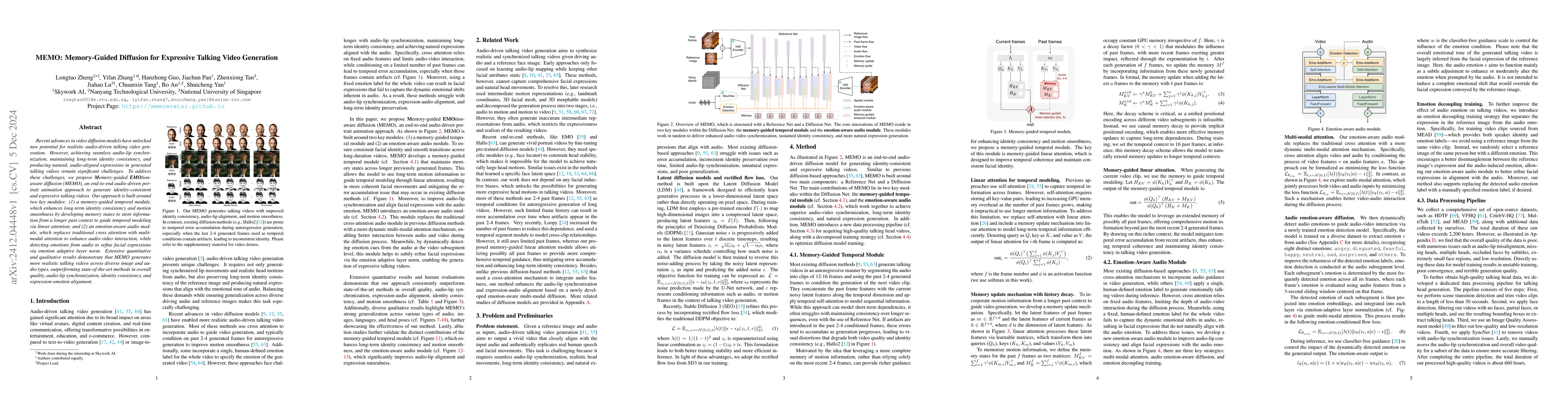 Thumbnail for MEMO: Memory-Guided Diffusion for Expressive Talking Video Generation