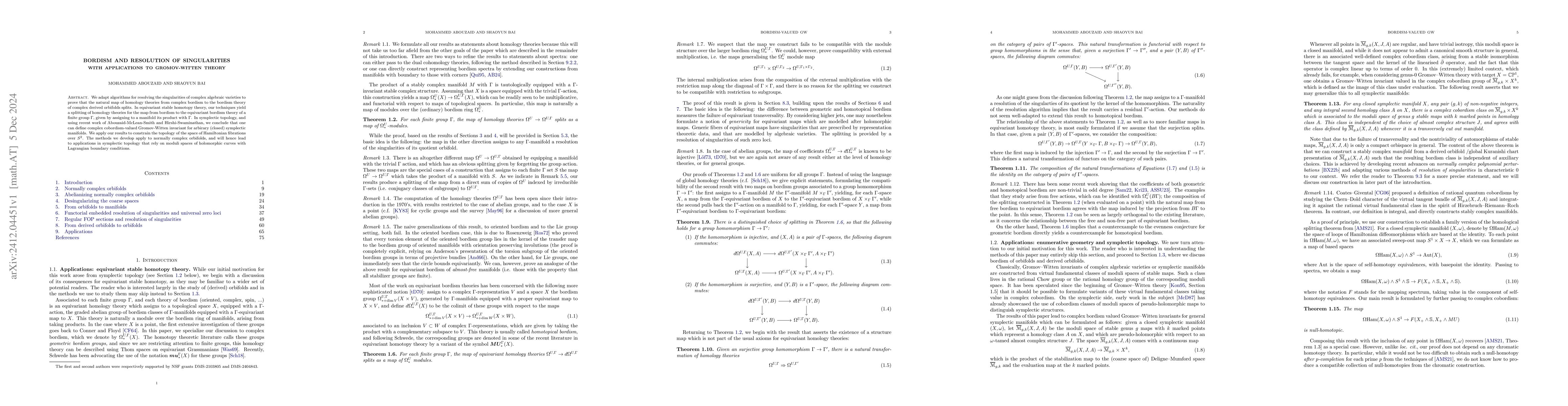 Thumbnail for Bordism and resolution of singularities