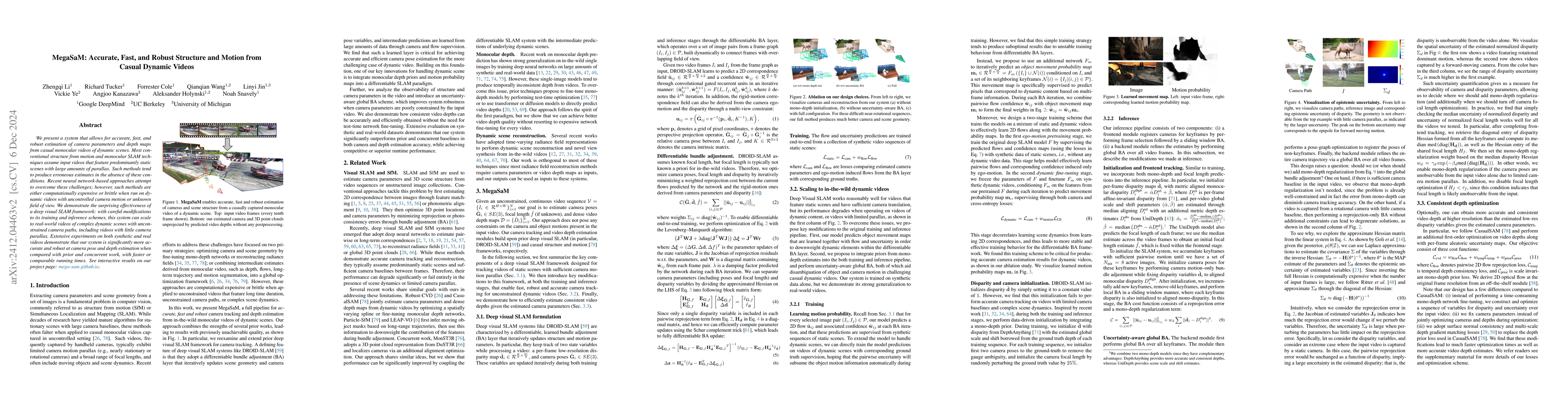 Thumbnail for MegaSaM: Accurate, Fast, and Robust Structure and Motion from Casual
  Dynamic Videos