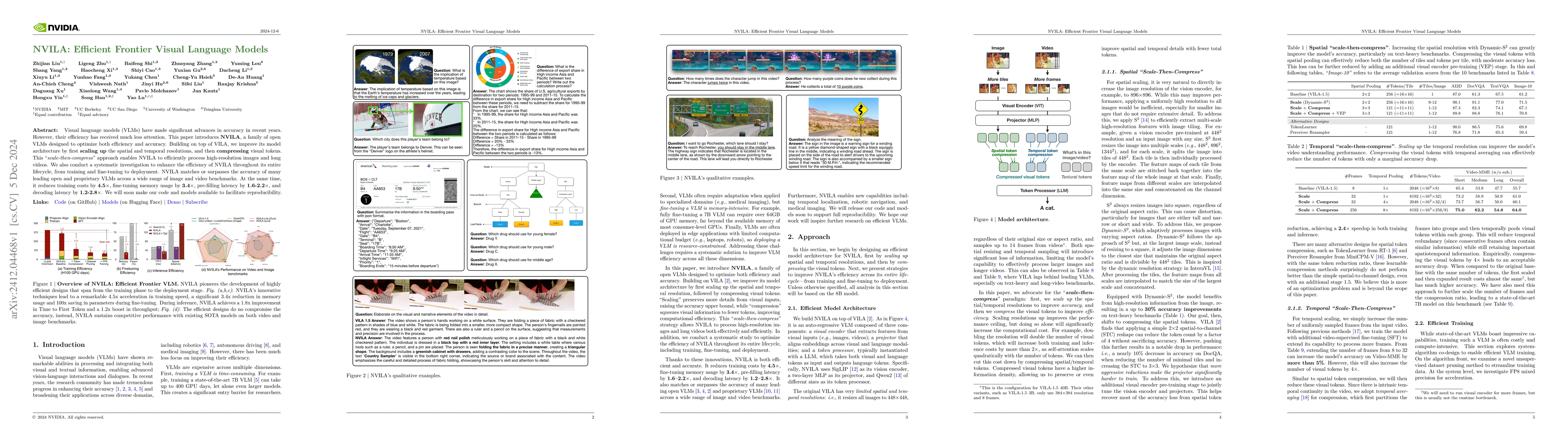 Thumbnail for NVILA: Efficient Frontier Visual Language Models