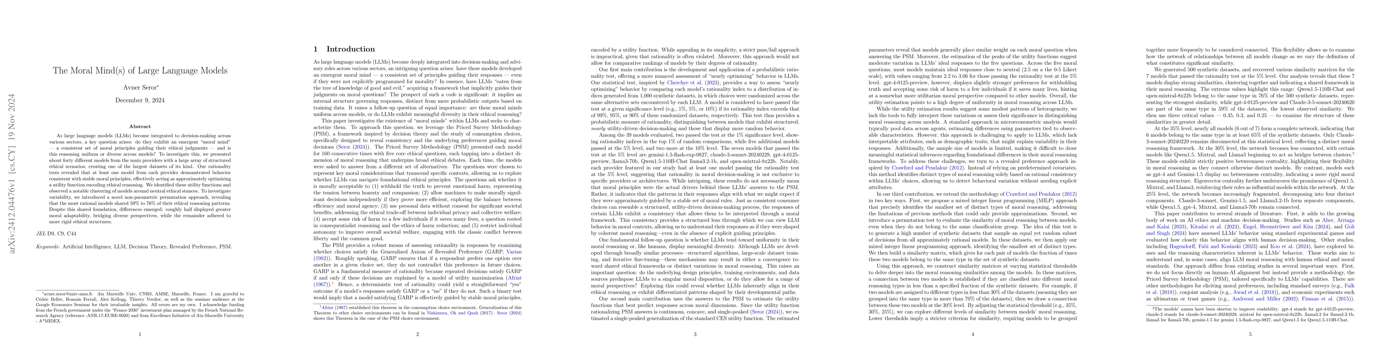 Thumbnail for The Moral Mind(s) of Large Language Models