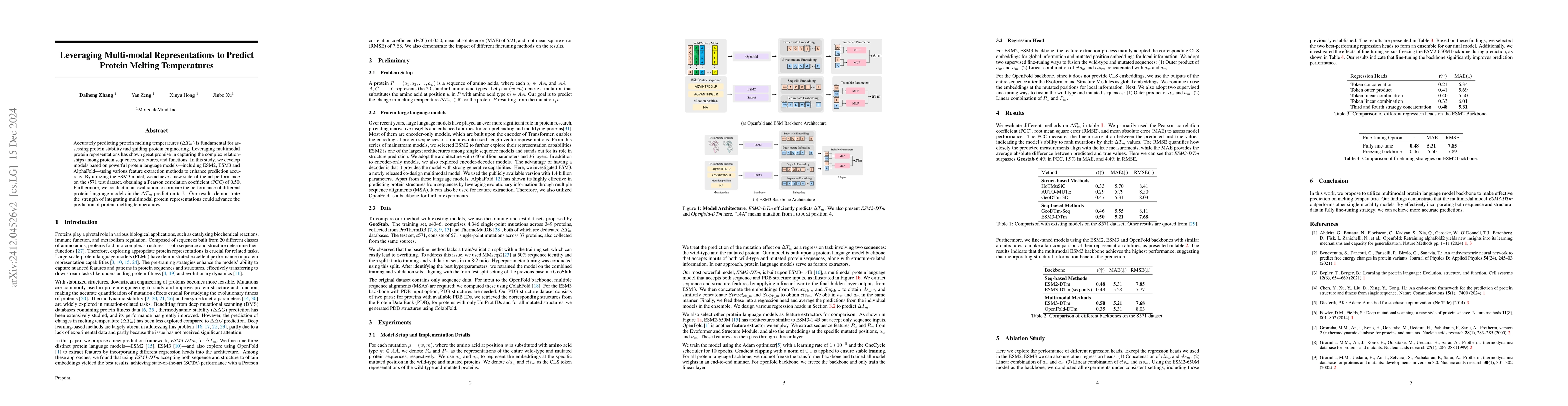 Thumbnail for Leveraging Multimodal Protein Representations to Predict Protein Melting
  Temperatures
