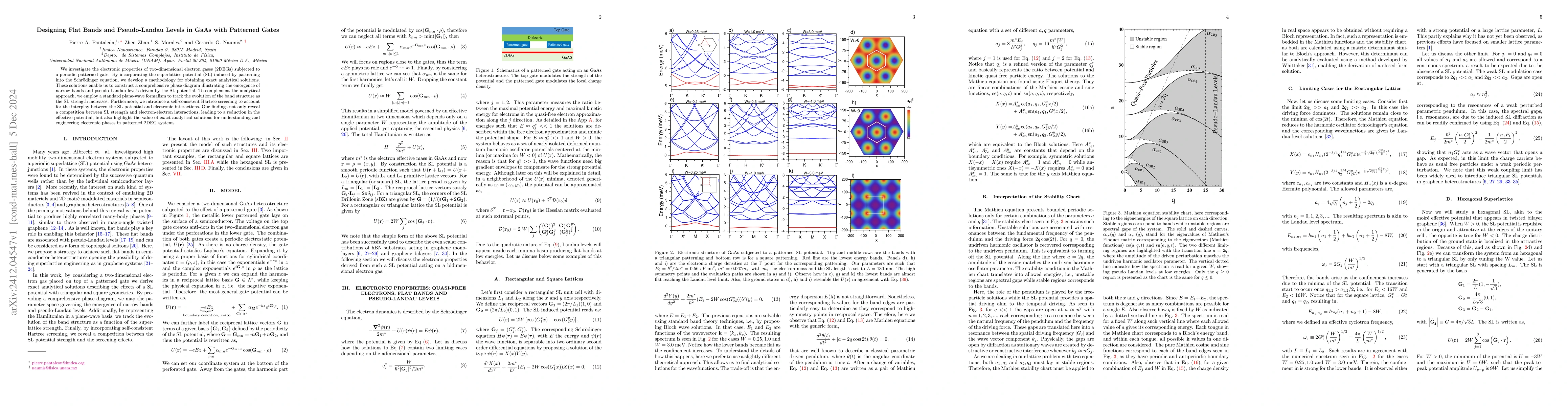 Thumbnail for Designing Flat Bands and Pseudo-Landau Levels in GaAs with Patterned
  Gates