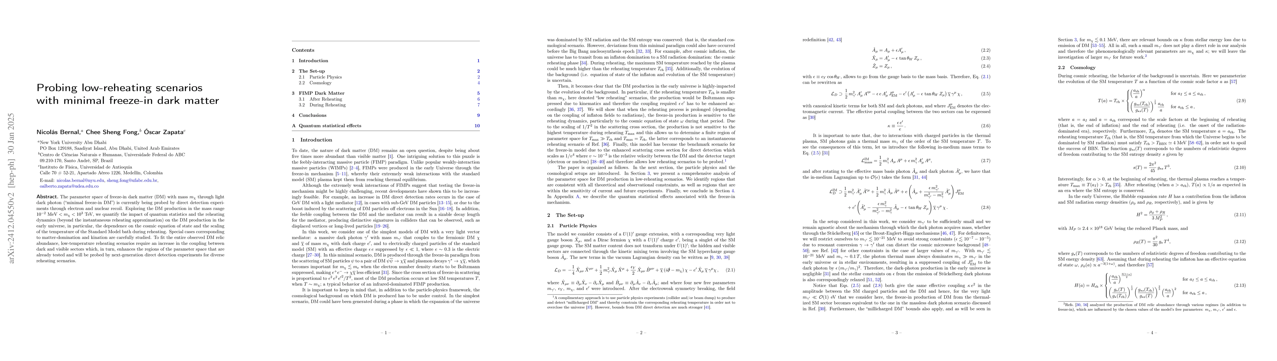 Thumbnail for Probing low-reheating scenarios with minimal freeze-in dark matter