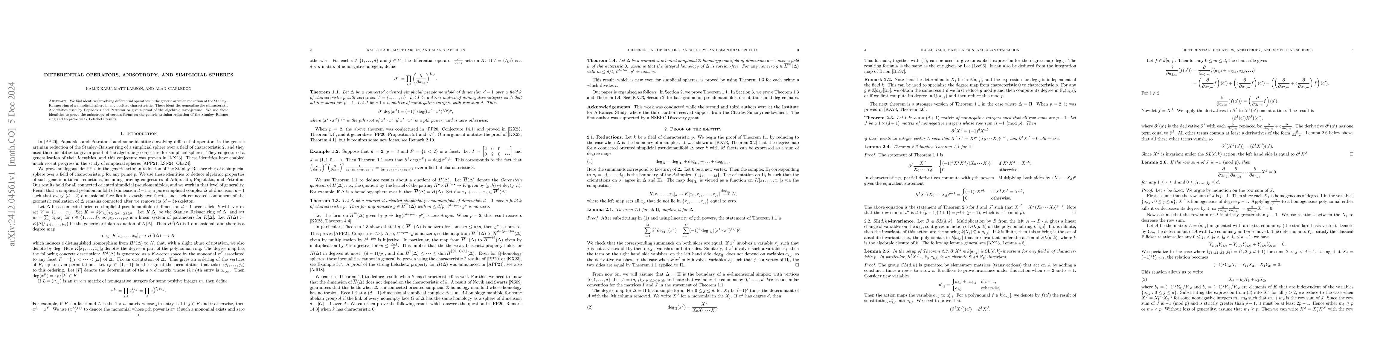 Thumbnail for Differential operators, anisotropy, and simplicial spheres
