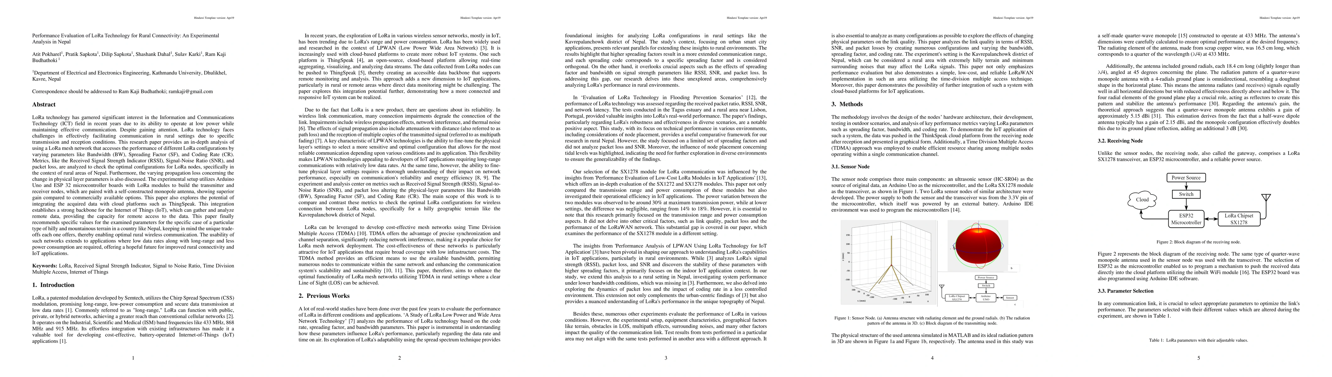 Thumbnail for Performance Evaluation of LoRa Technology for Rural Connectivity: An
  Experimental Analysis in Nepal