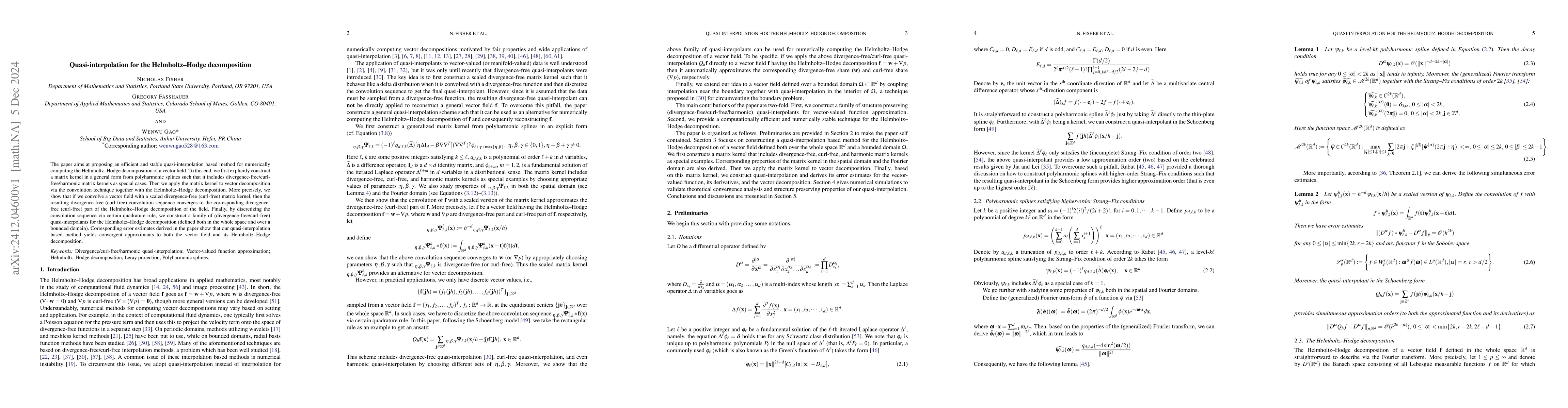 Thumbnail for Quasi-interpolation for the Helmholtz-Hodge decomposition
