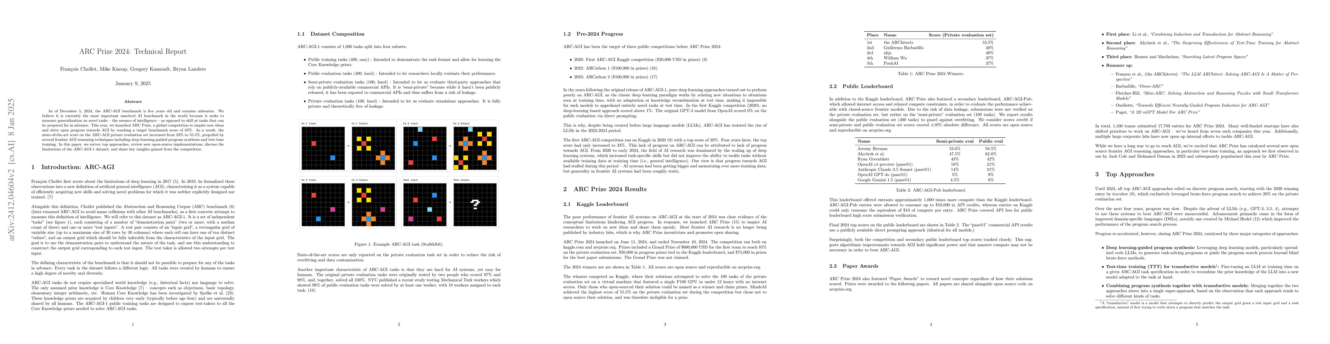 Thumbnail for ARC Prize 2024: Technical Report