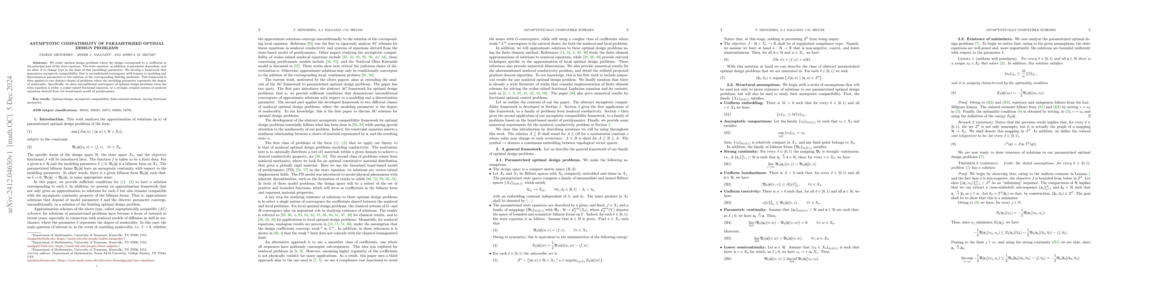 Thumbnail for Asymptotic compatibility of parametrized optimal design problems