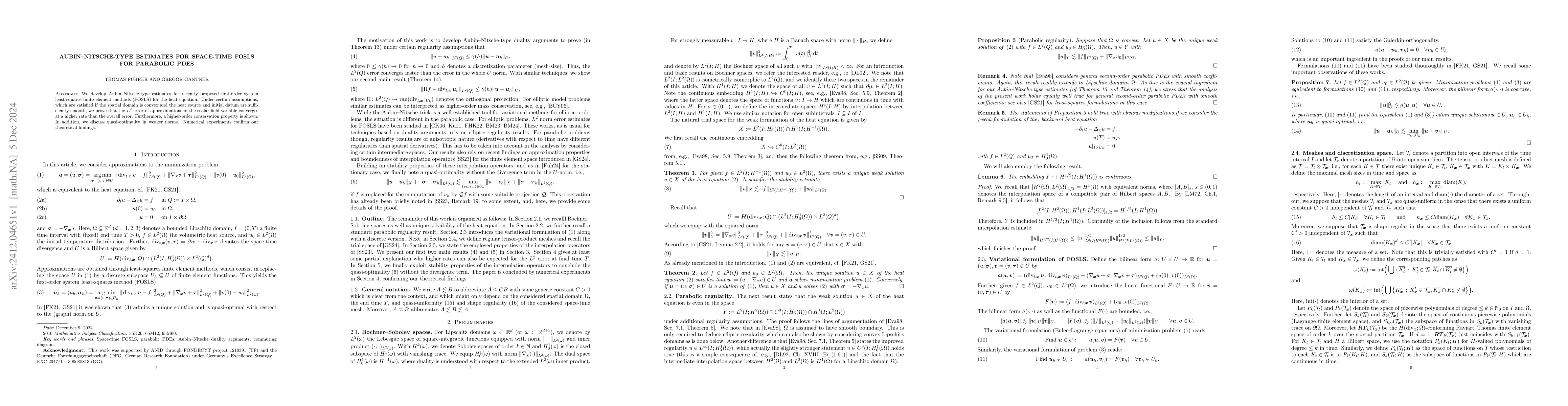 Thumbnail for Aubin--Nitsche-type estimates for space-time FOSLS for parabolic PDEs