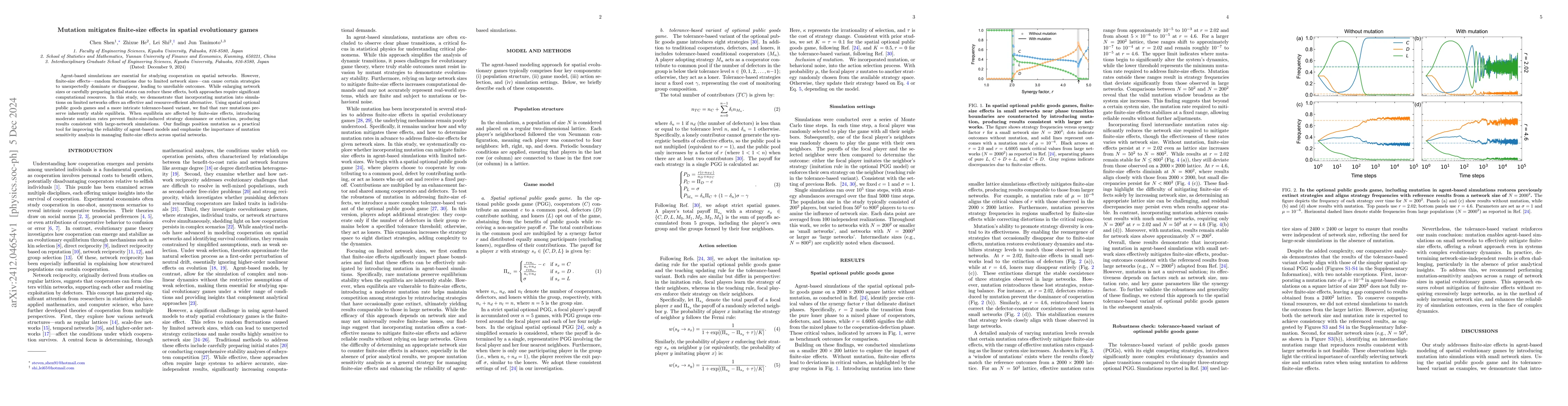 Thumbnail for Mutation mitigates finite-size effects in spatial evolutionary games